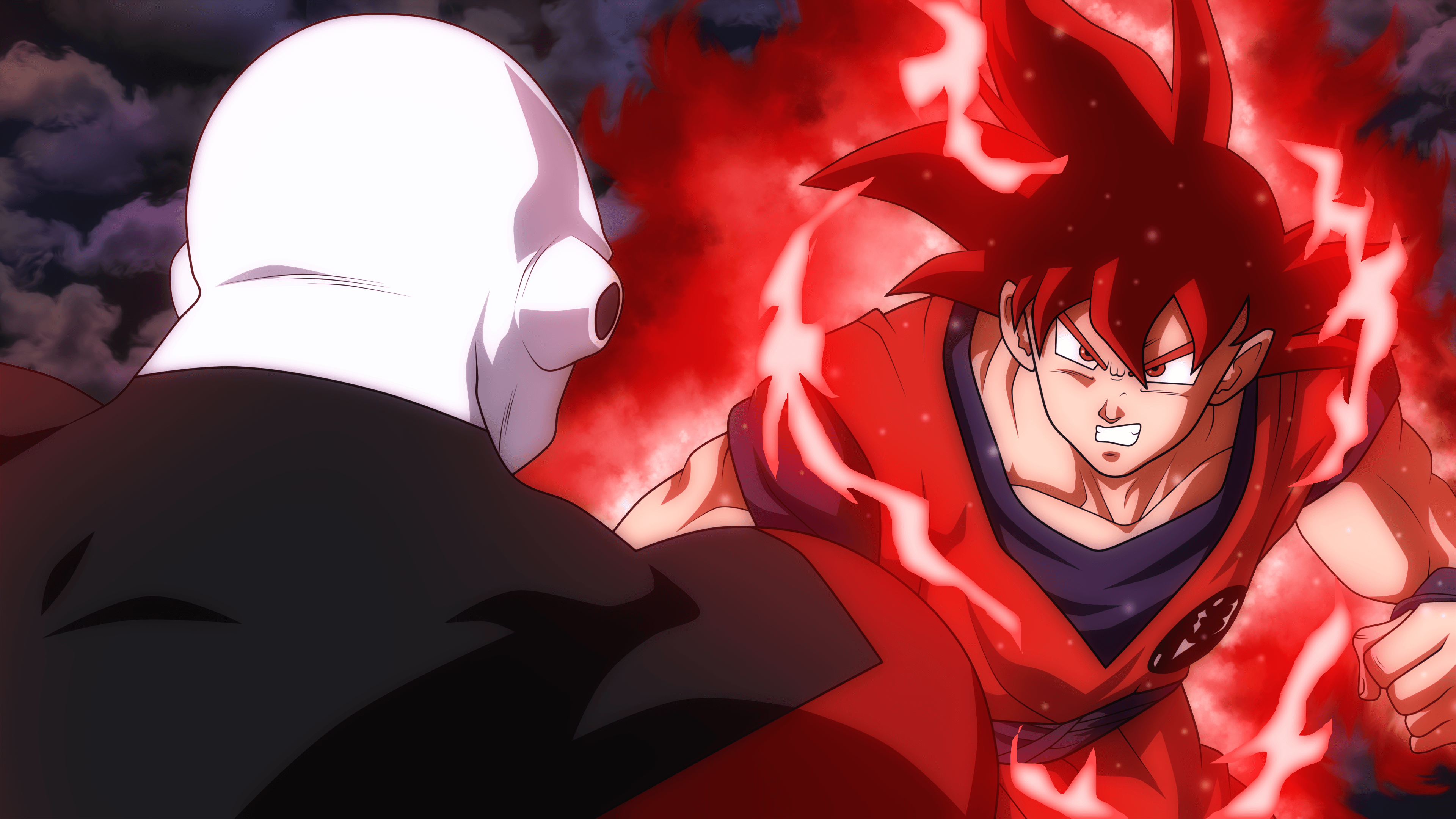 Goku Kaioken contro Jiren, Dragon Ball Super, 3840x2160 4K Ultra HD, Monitor 4K