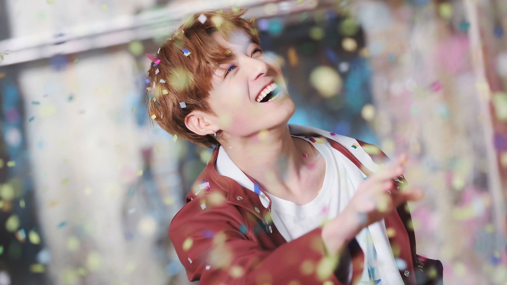 Jungkook BTS coriandoli sorridente, 1920x1080 Full HD 1080p, Monitor Gaming