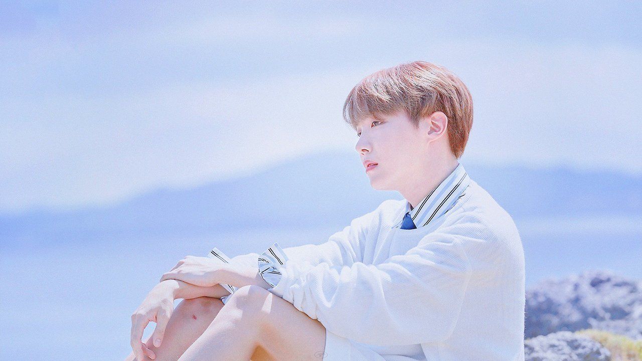 V BTS seduto mare, 1280x720 HD, PC Desktop