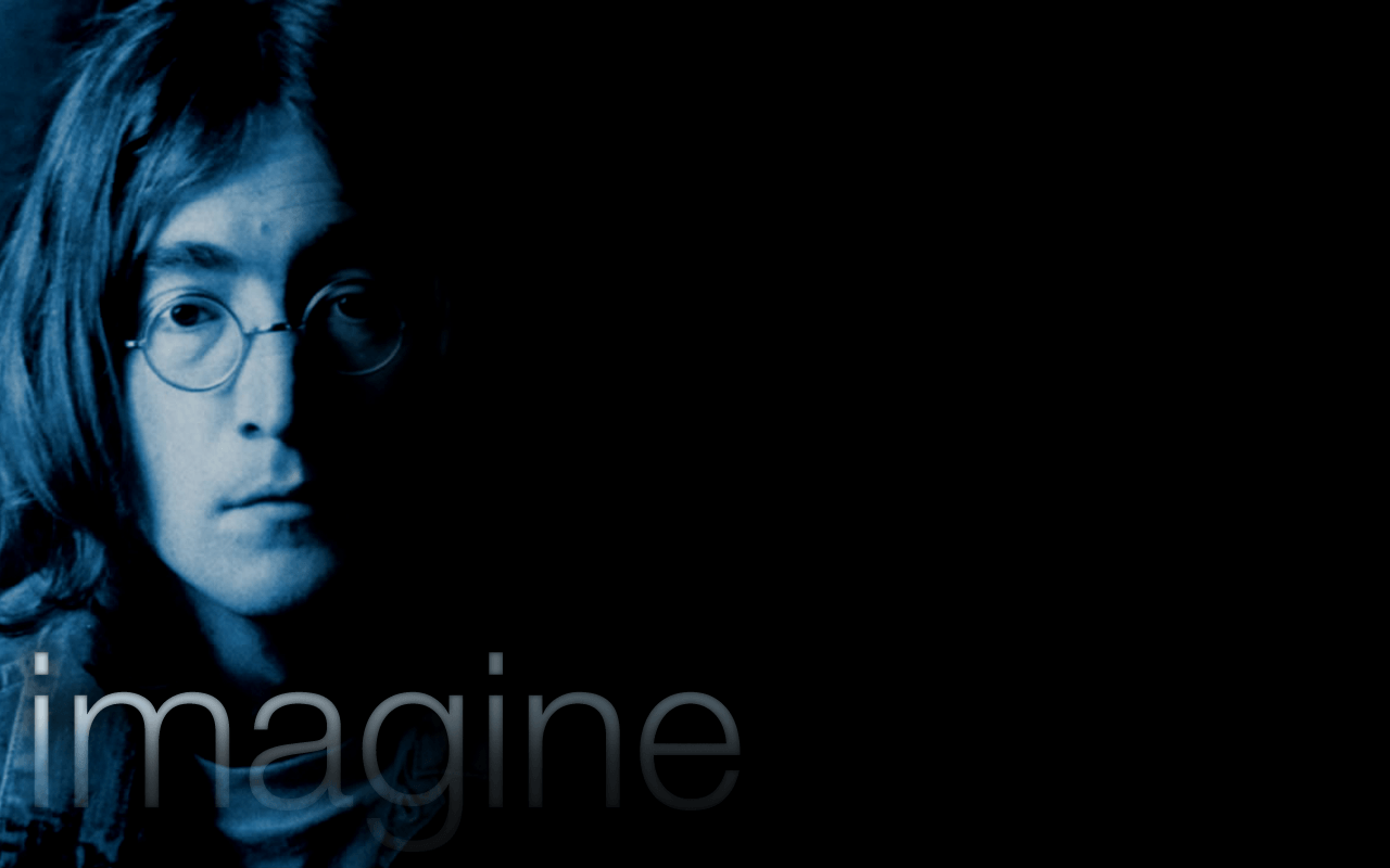 John Lennon ritratto in blu, 1280x800 HD, Desktop