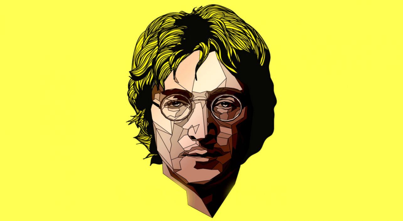 John Lennon ritratto illustrato, 1284x706 HD, Desktop