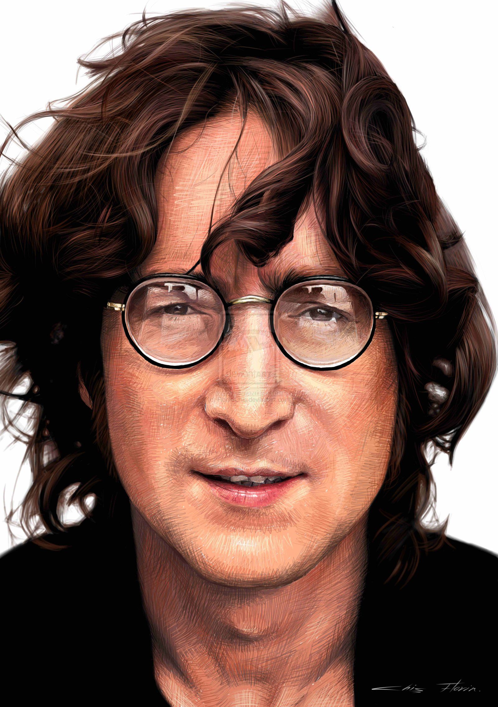 John Lennon ritratto occhiali, 1600x2272 Full HD Verticale, Smartphone