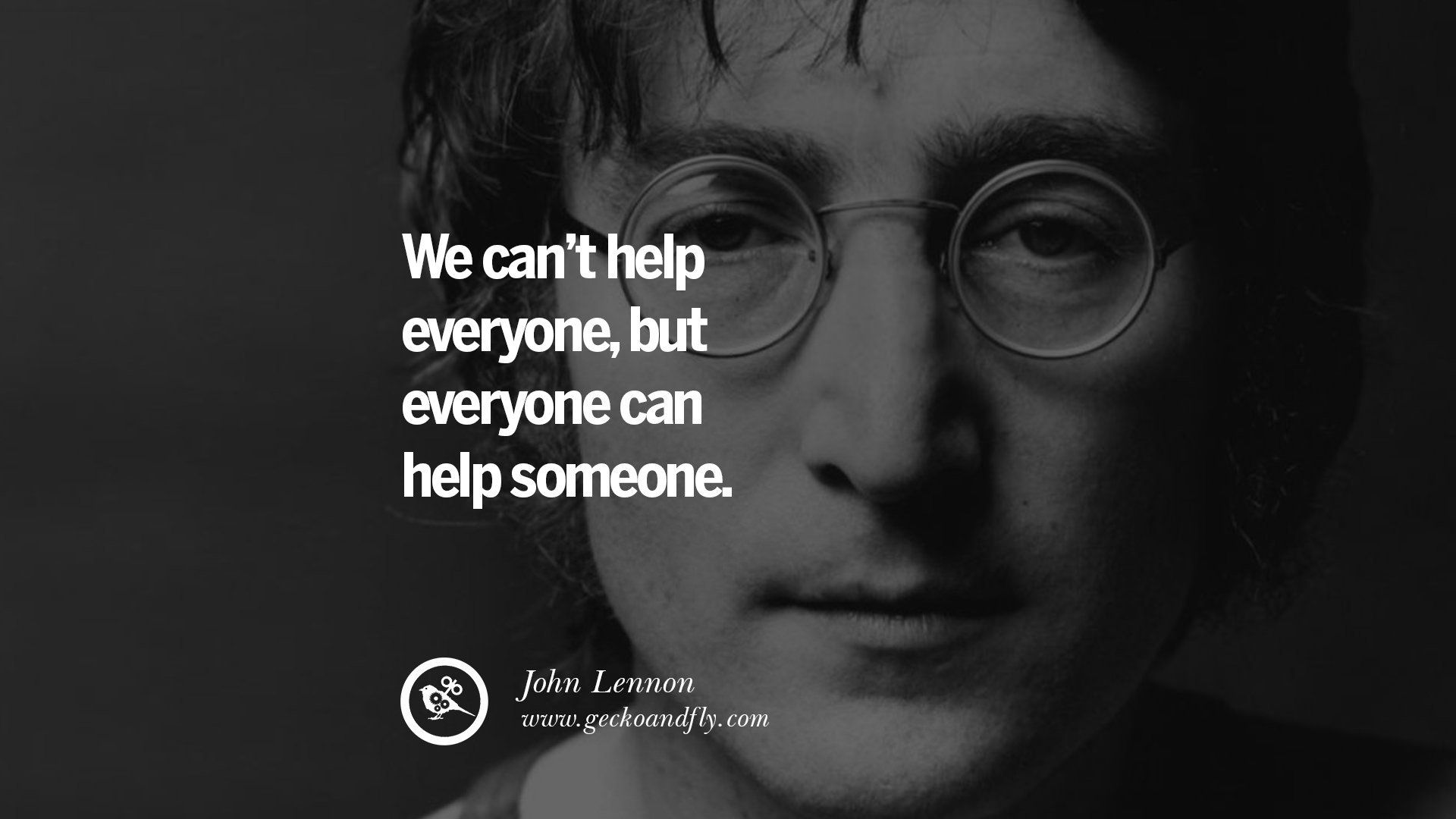 John Lennon citazione bianco nero, 1920x1080 Full HD, Desktop