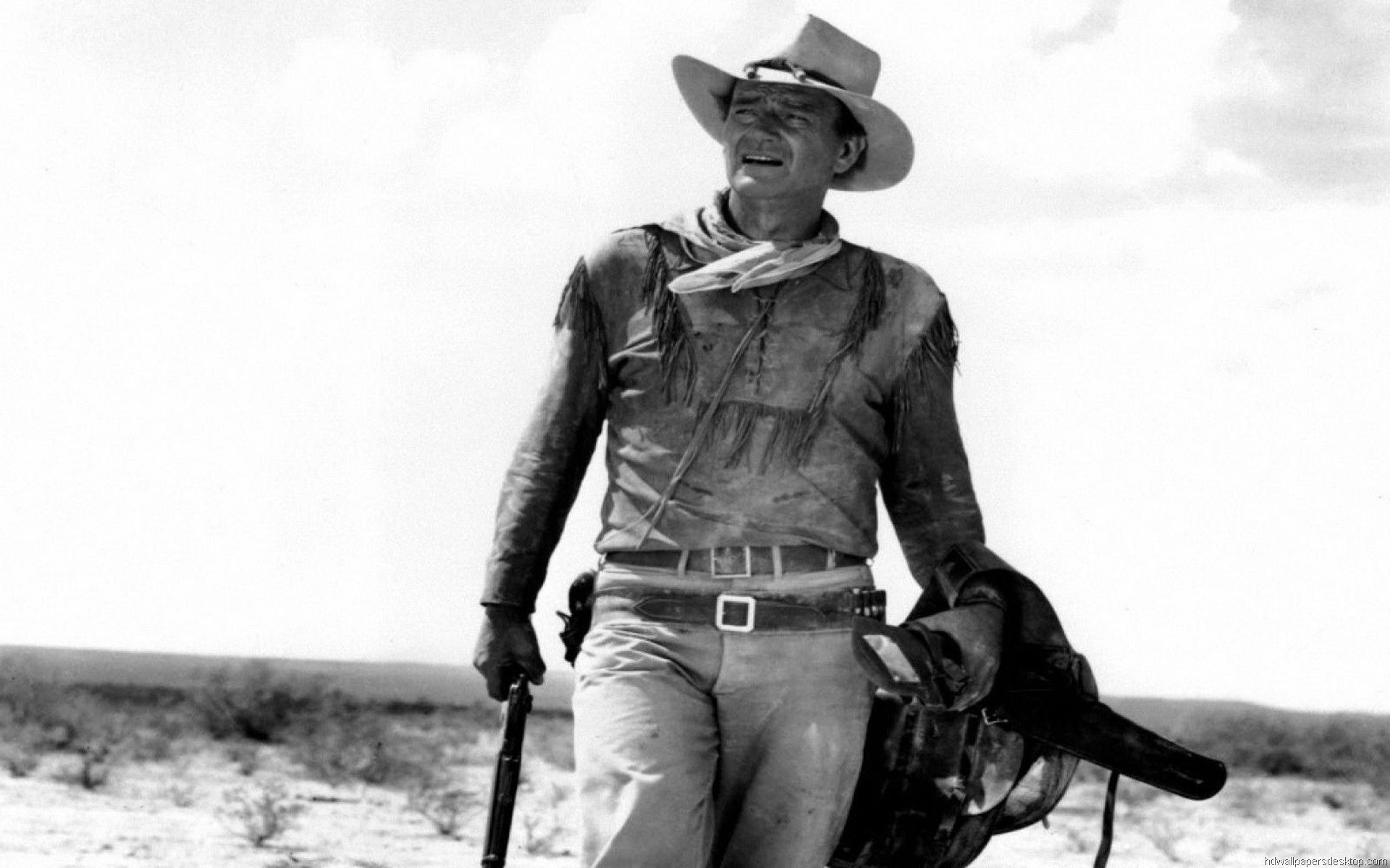 John Wayne cowboy bianco e nero, 1920x1200 Full HD+ WUXGA, Laptop