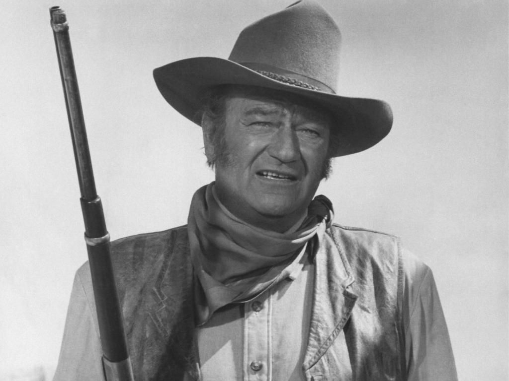 John Wayne cowboy bianco e nero, 1024x768 HD, Laptop