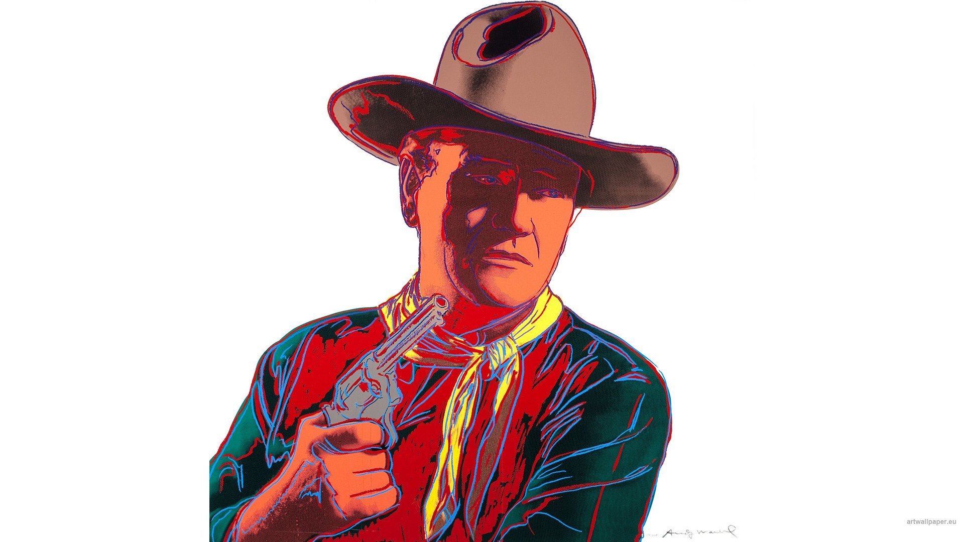 John Wayne cowboy a cavallo, 2880x2076 WQXGA, Desktop