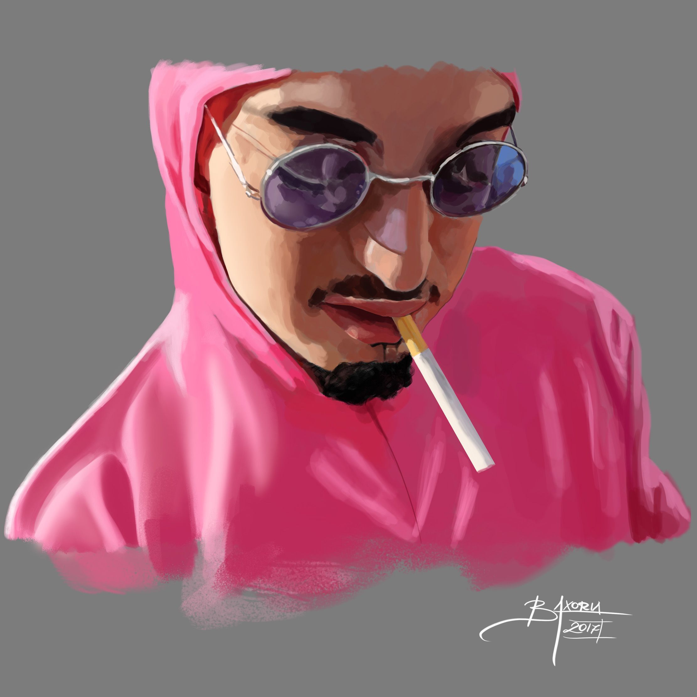 Joji con collana, luce blu, 1280x720 720p, PC