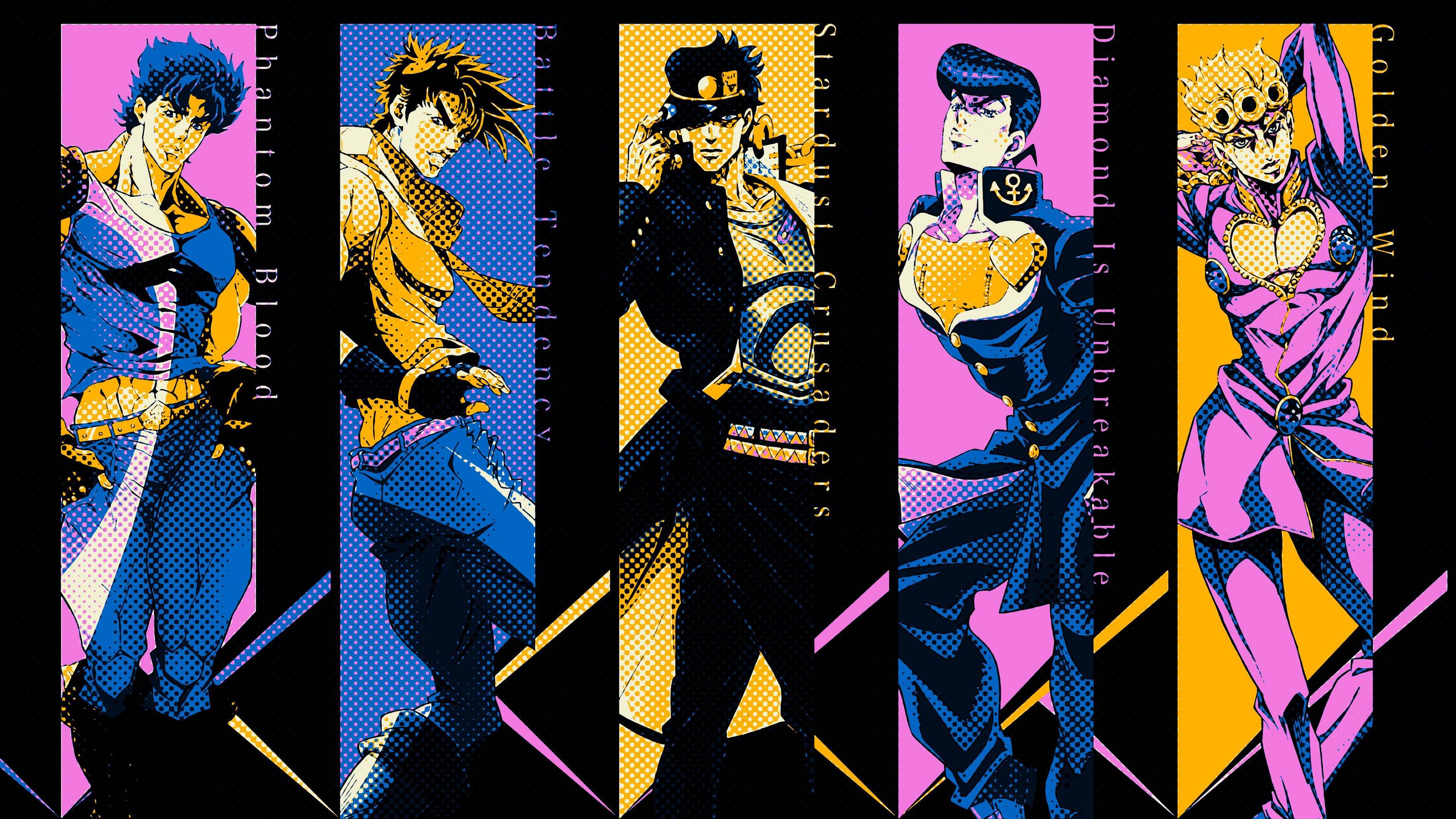JoJo's Bizarre Adventure personaggi, Hirohiko Araki, 3072x1728 2K+, PC