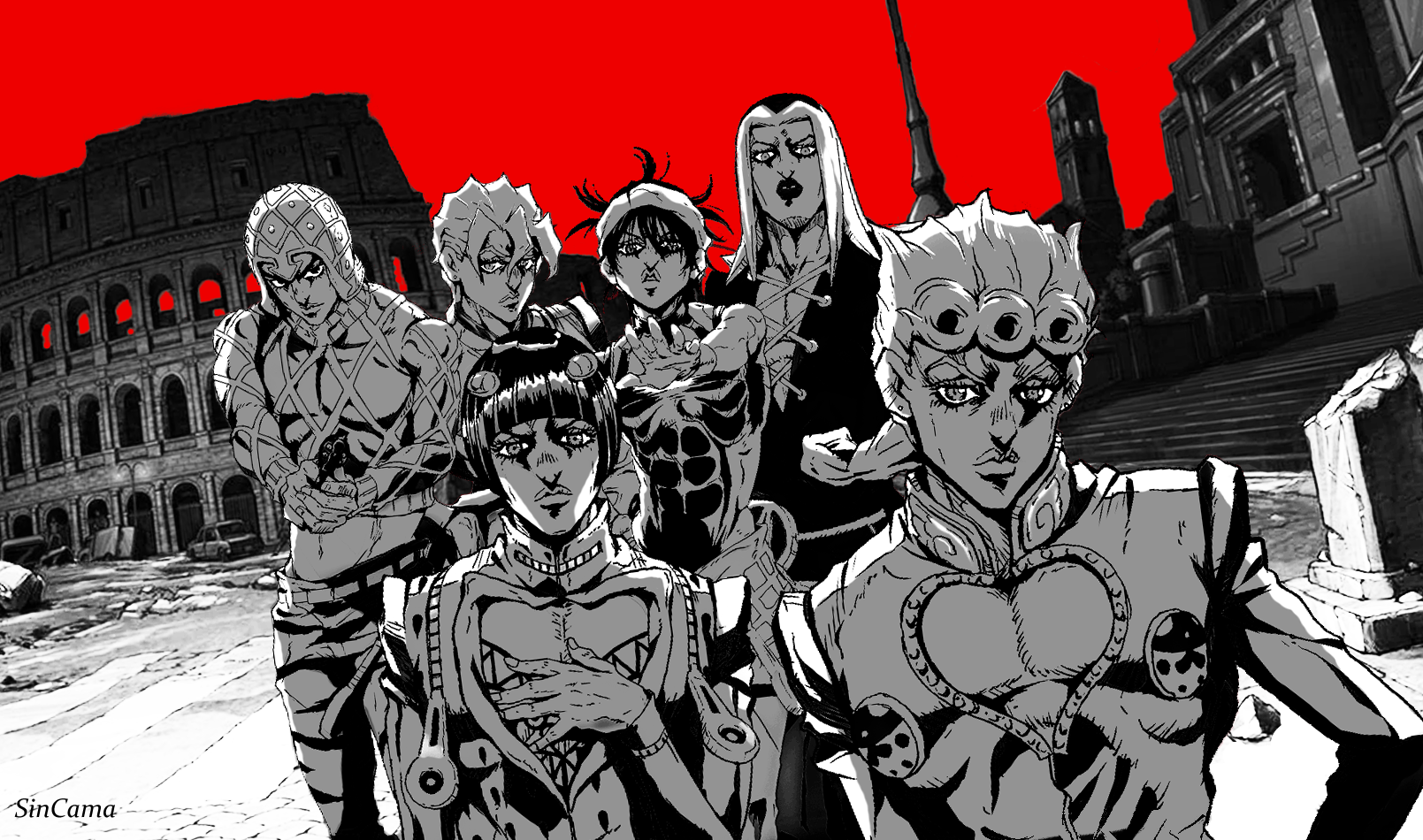 Personaggi JoJo Parte 5, Colosseo, 1609x950 HD, ROG Asus Laptop