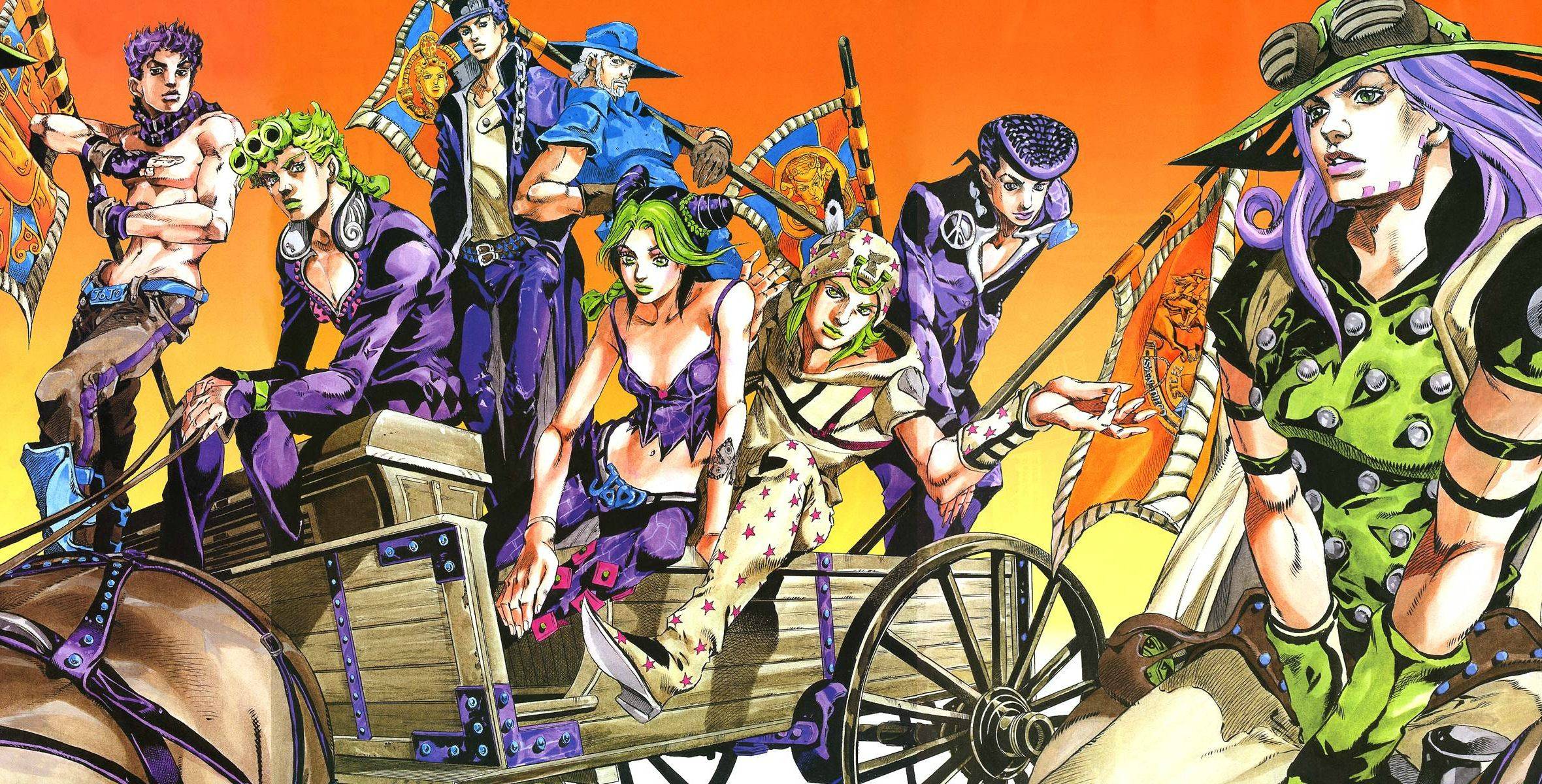 Personaggi JoJo's Bizarre Adventure gruppo, 2360x1200 alta risoluzione, Laptop