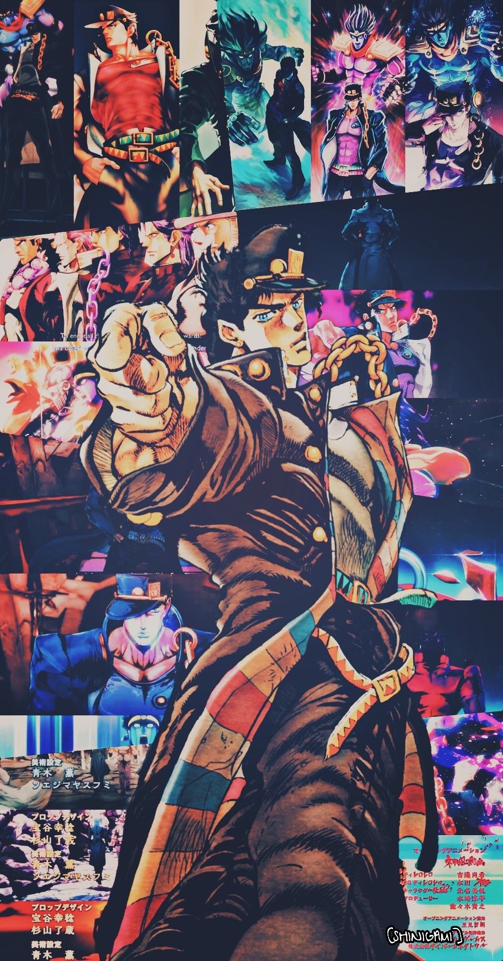 Jotaro Kujo collage JoJo, 1024x1956 Verticale, Mobile