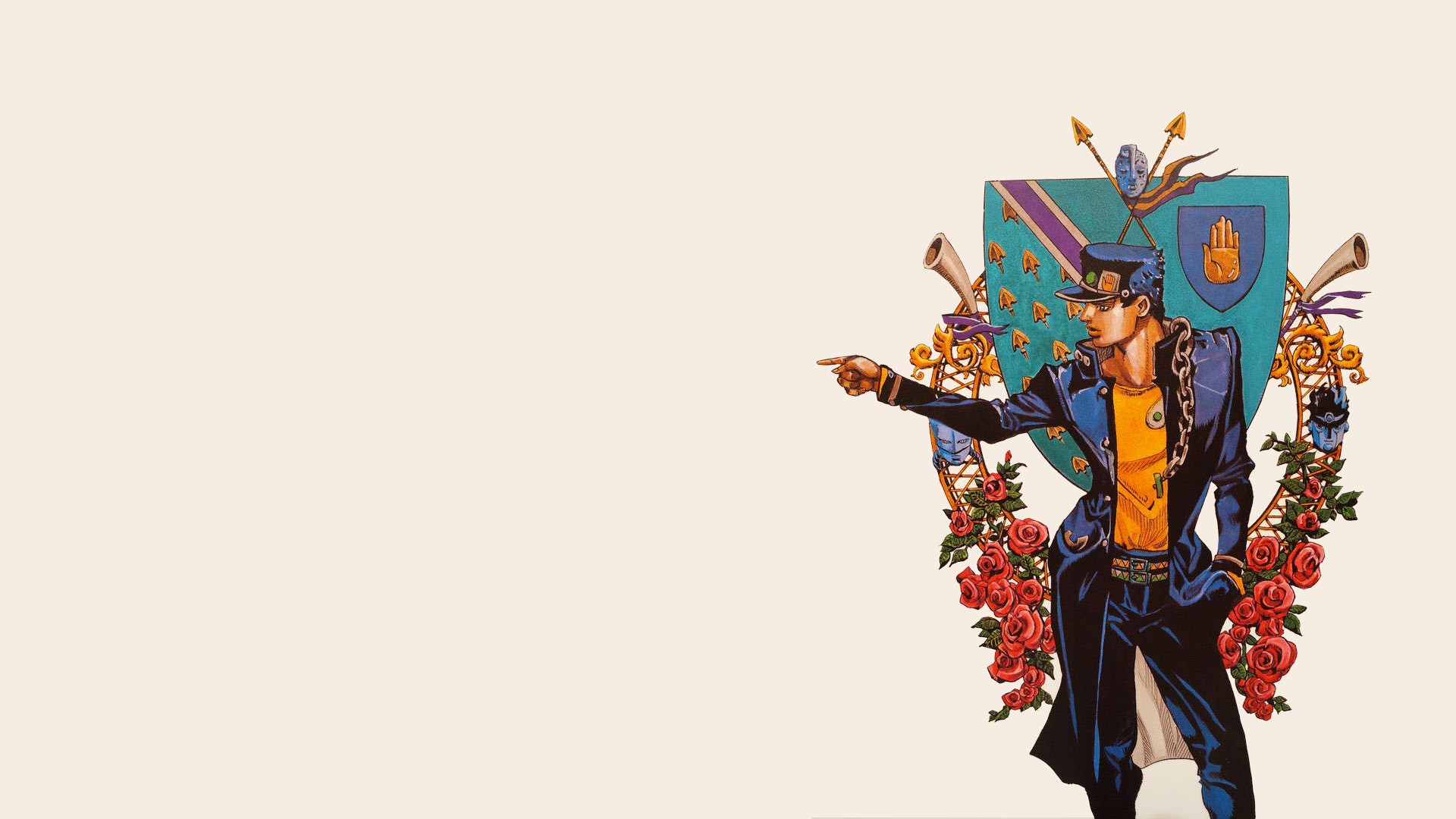 Jotaro Kujo, JoJo's Bizarre Adventure, Stardust Crusaders, 1920x1080 Full HD 1080p, Desktop