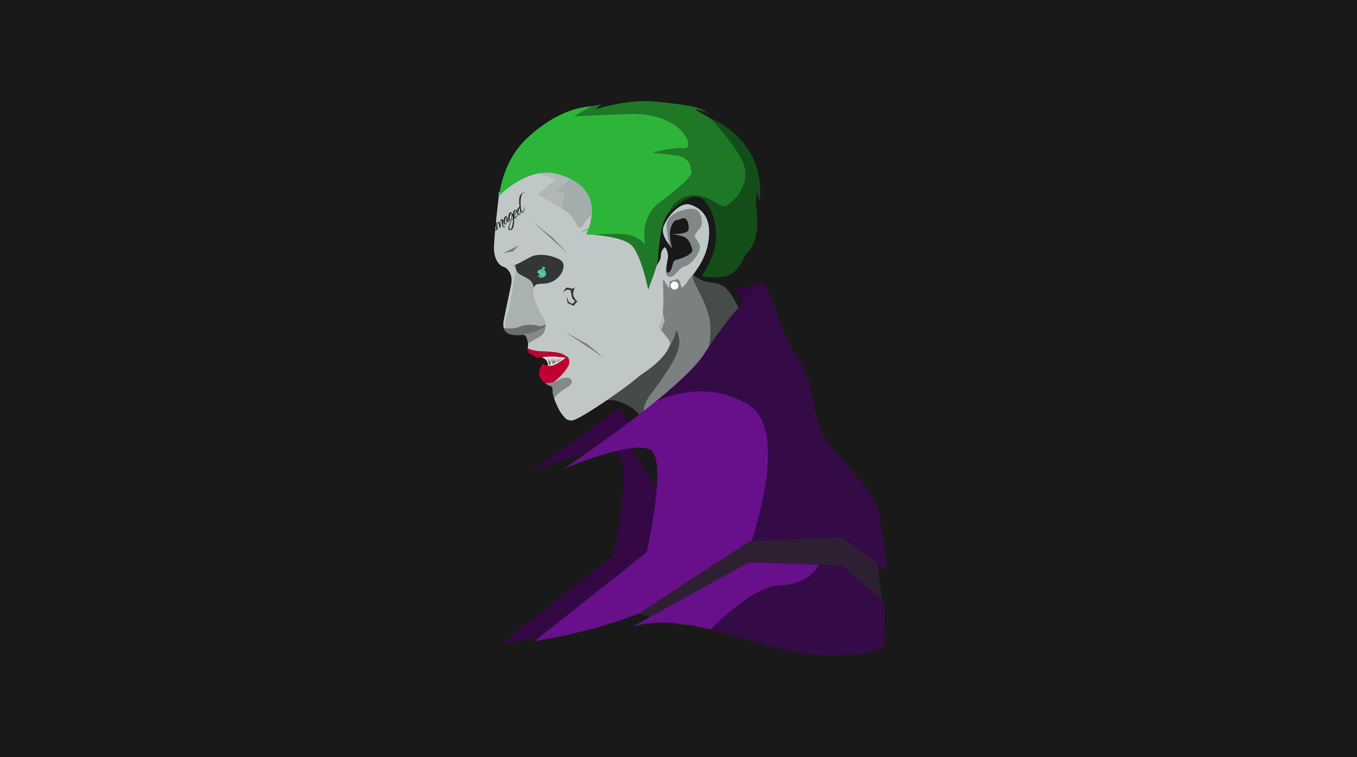 Joker minimalista Suicide Squad, 4445x2480 UHD, PC 4K
