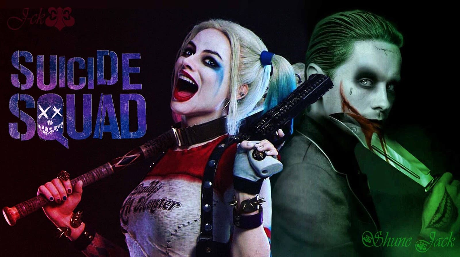 Joker e Harley Quinn, Suicide Squad, 1600x897 HD Ready, PC