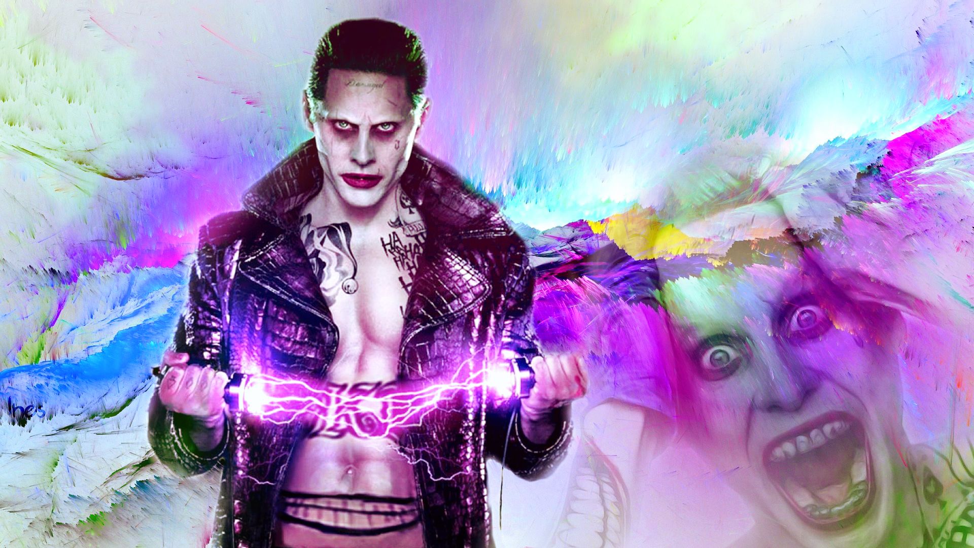 Joker Suicide Squad, sfondo colorato, 1920x1080 1080p, PC Desktop