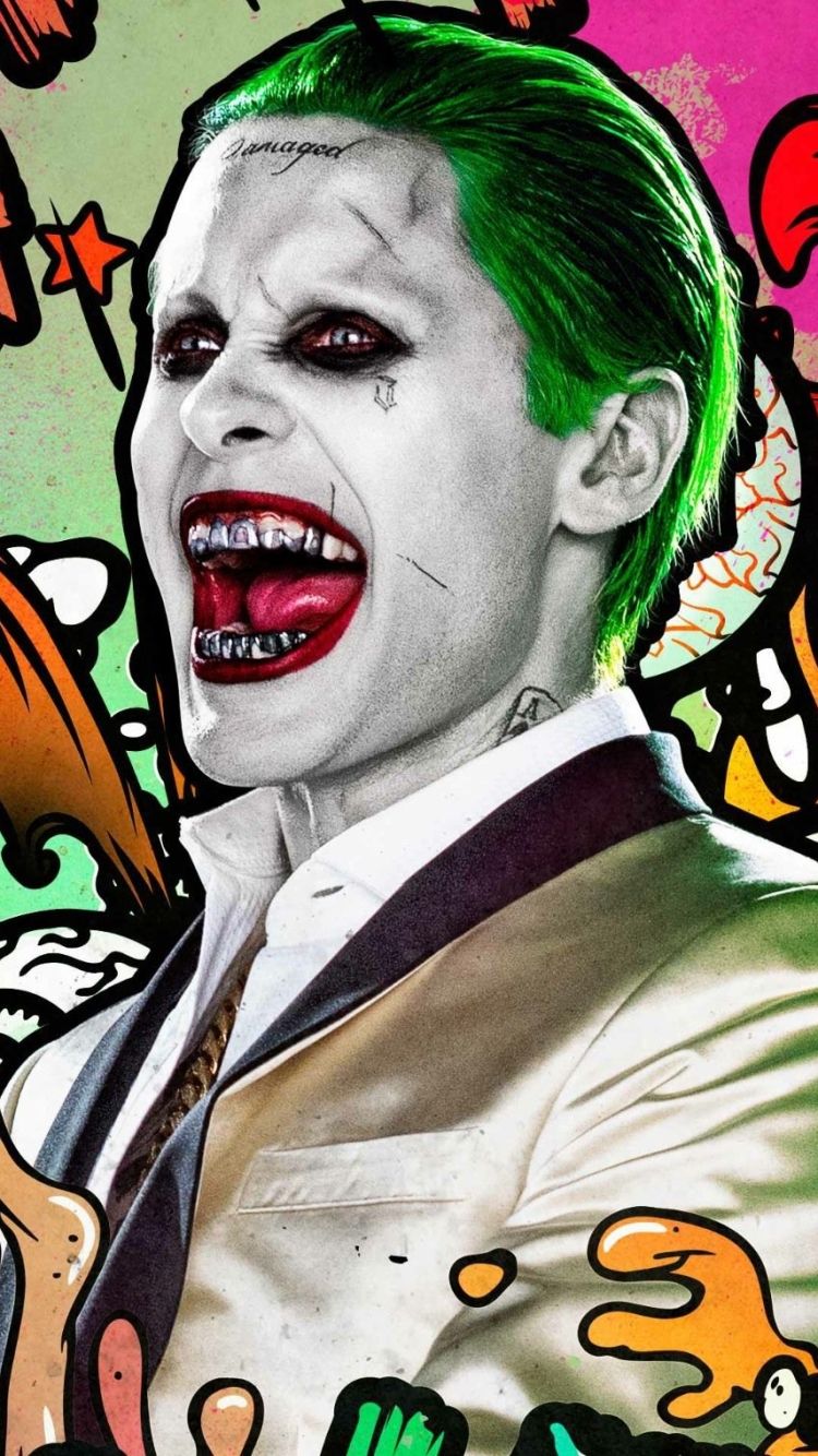 Joker Suicide Squad pop art, 750x1334 Full HD Verticale, Smartphone
