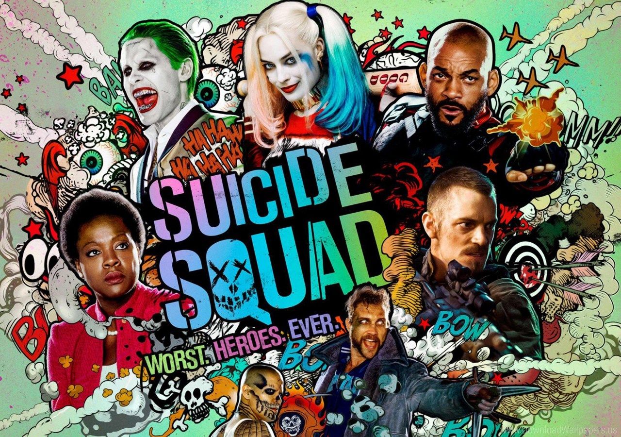Poster Suicide Squad personaggi, 1280x900 HD, Desktop