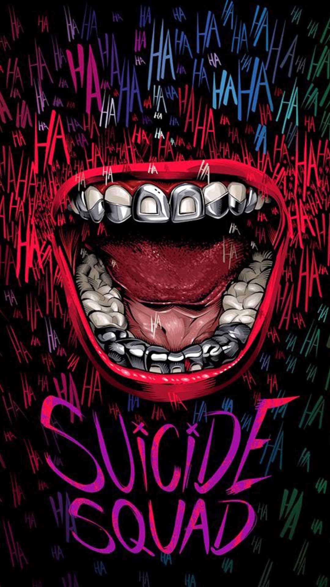 Joker bocca sorridente Suicide Squad, 1080x1920 Full HD Verticale, iPhone