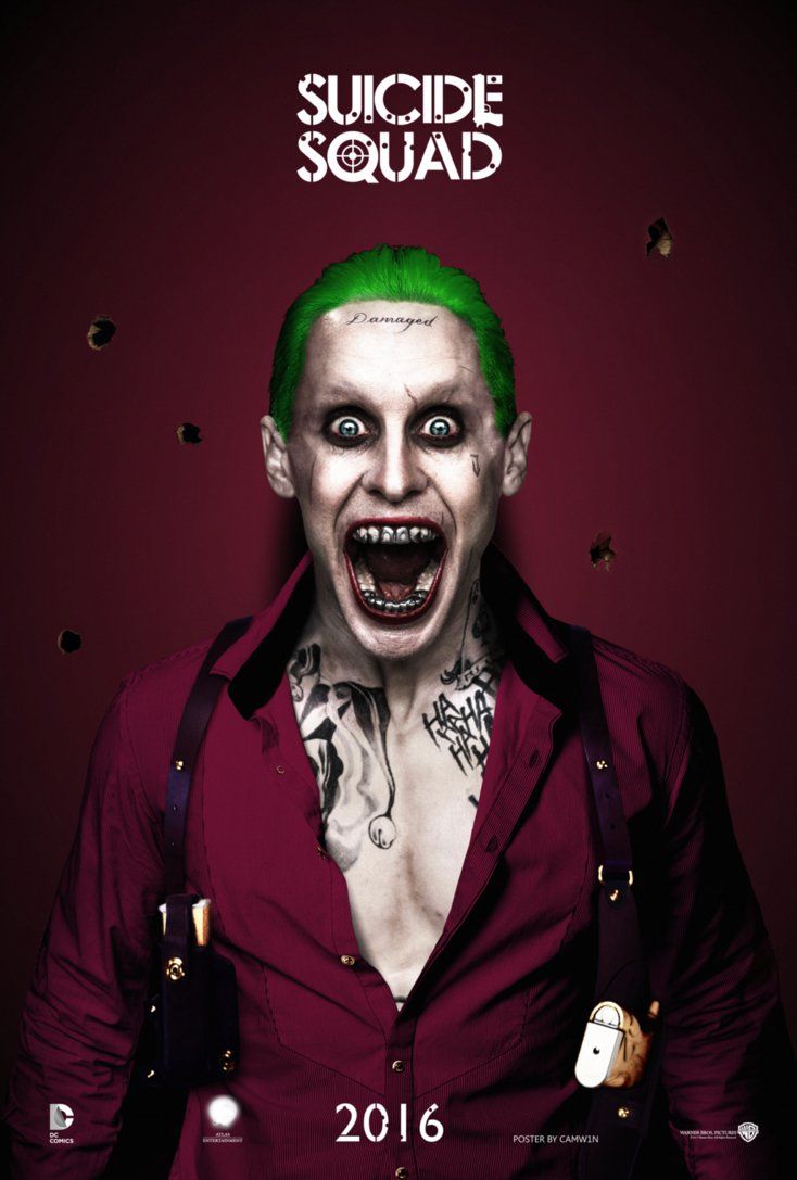 Joker Suicide Squad poster, nemesi di Batman, 734x1087 Verticale, Telefono