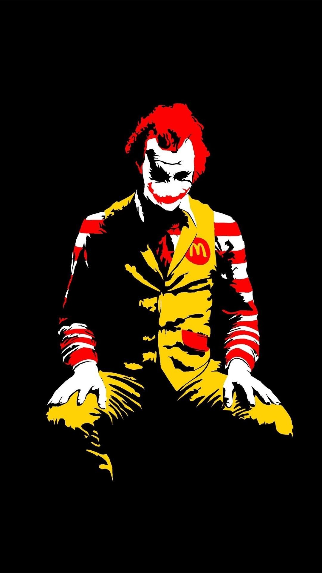 Joker stile Ronald McDonald, 1080x1920 Verticale, iPhone Plus