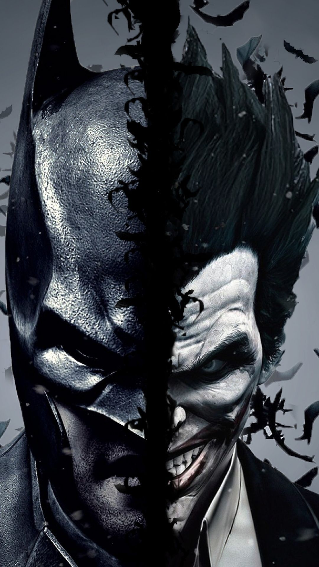 Batman e Joker volto diviso, Gotham, 1080x1920 Full HD Verticale, iPhone Plus