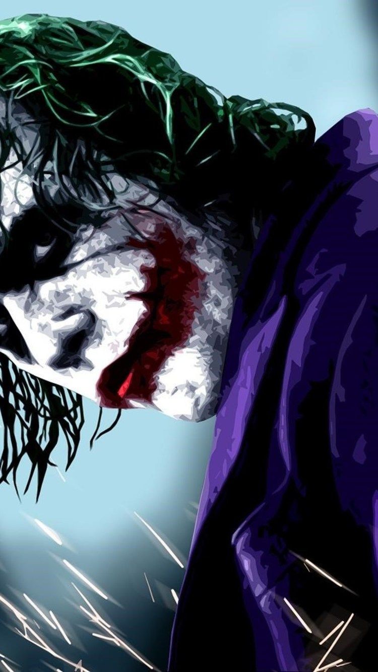 Joker viso dipinto profilo, 750x1334 Full HD Verticale, iPhone Plus