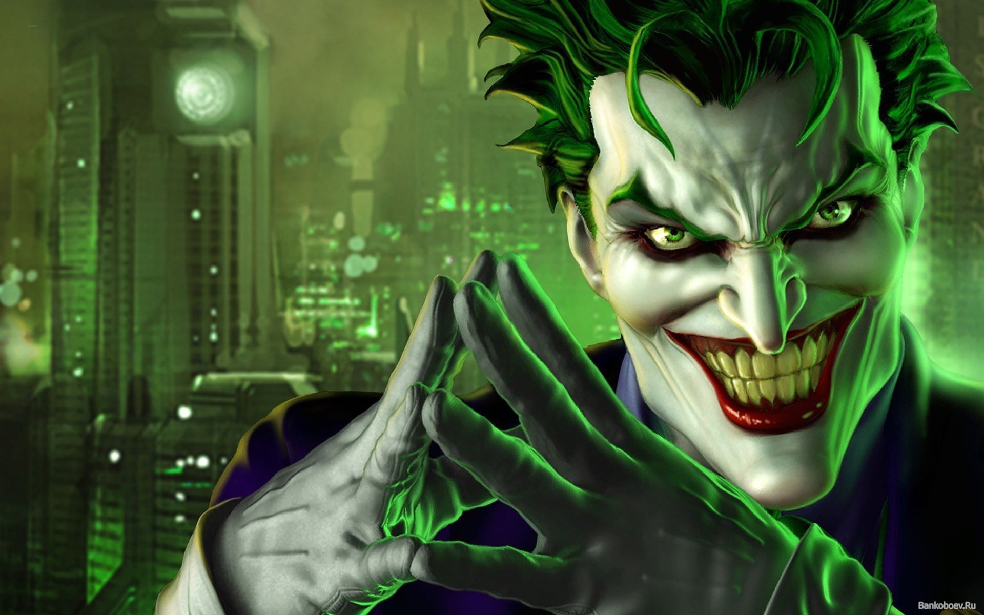 Joker sorriso malvagio città, 1920x1200 Full HD+, PC Desktop