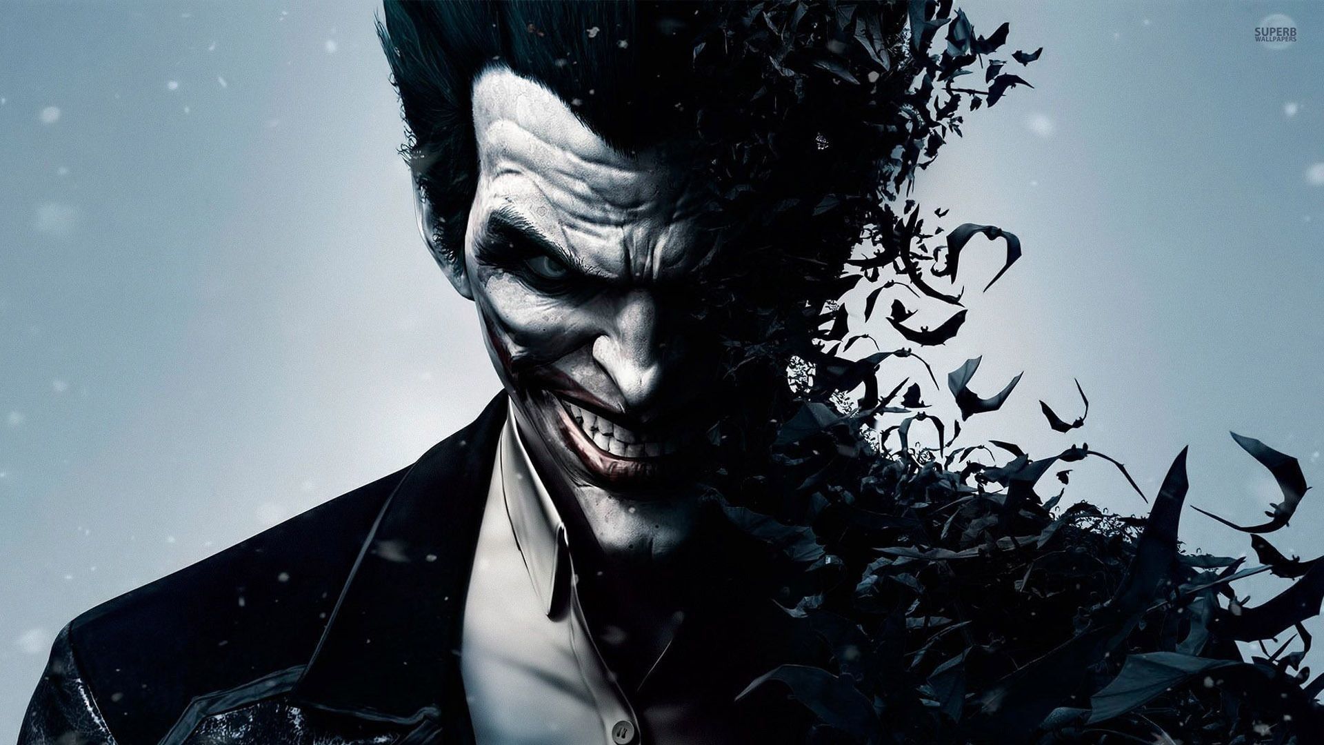 Joker viso dissolve pipistrelli, 1920x1080 1080p, Desktop