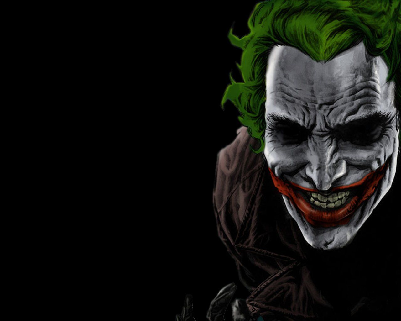 Joker viso capelli verdi, 1280x1024 720p, PC