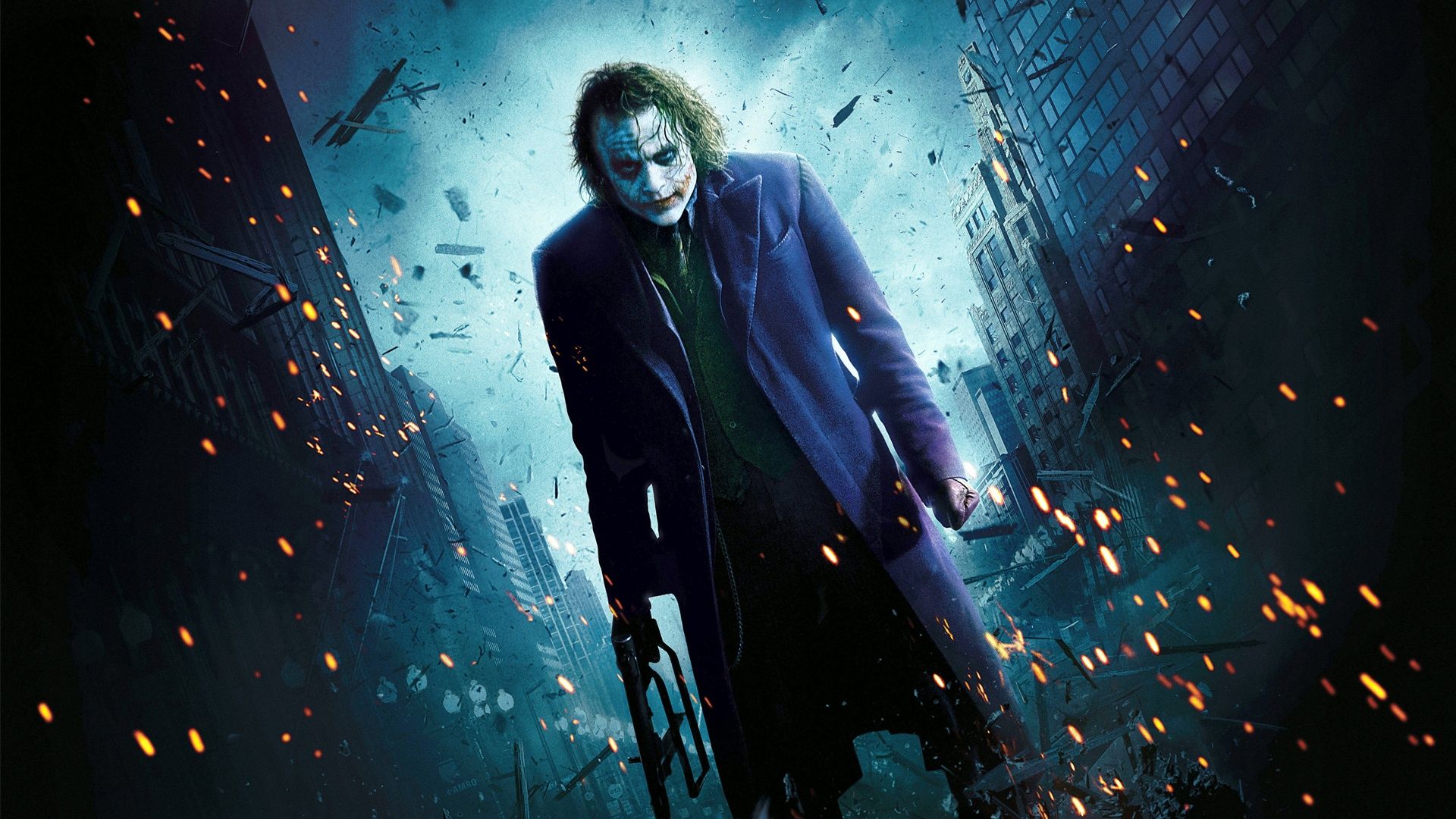 Joker Dark Knight tra macerie, 1920x1080 1080p, Monitor Gaming