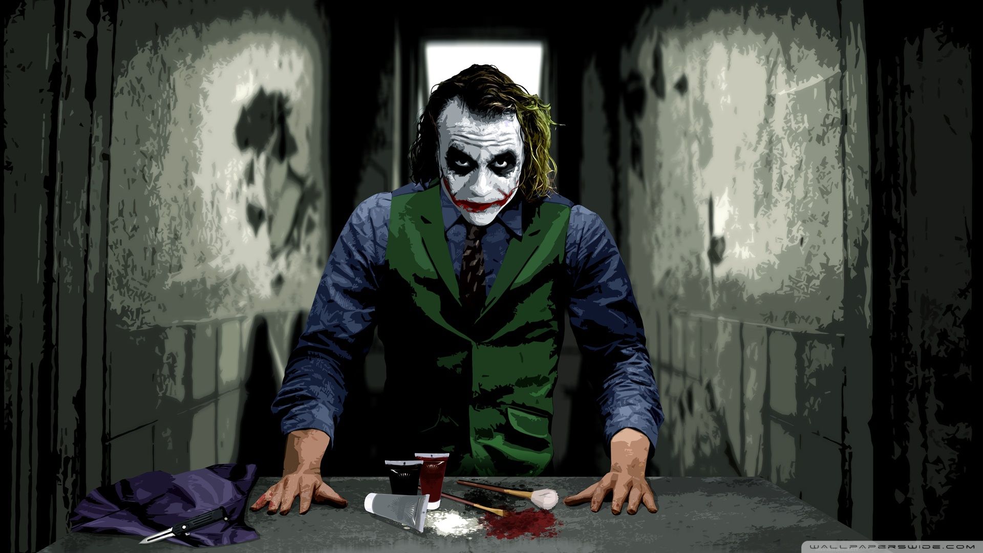 Joker viso dipinto sangue, 1920x1200 Full HD+ WUXGA, Laptop