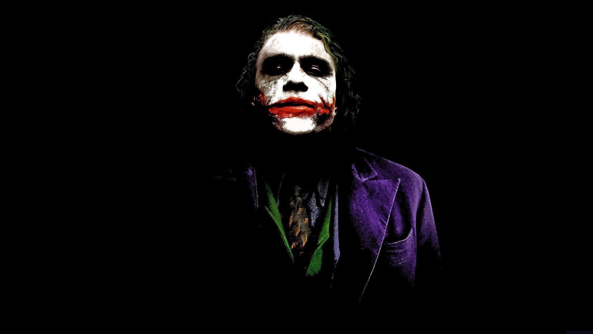Joker Heath Ledger sfondo nero, 1920x1080 1080p, PC Desktop