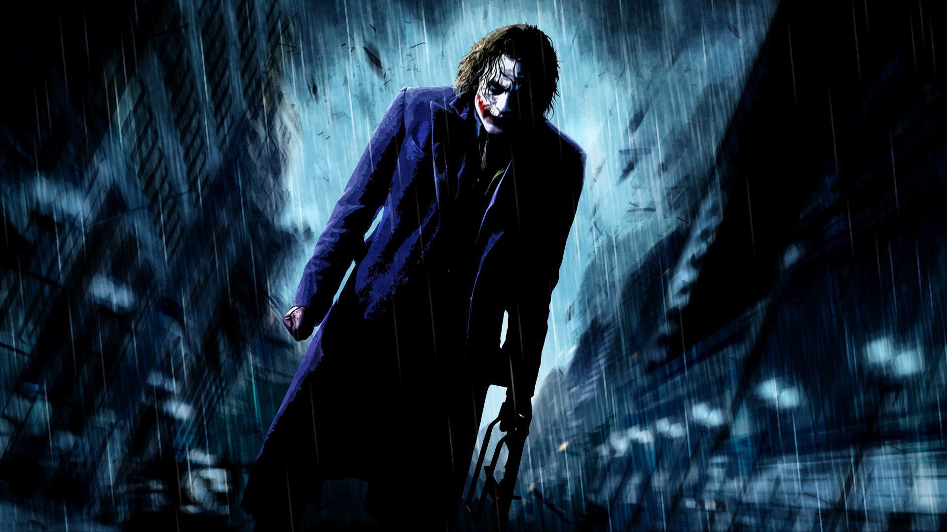 Joker Dark Knight sotto pioggia, 1920x1080 Full HD 1080p, Monitor Gaming