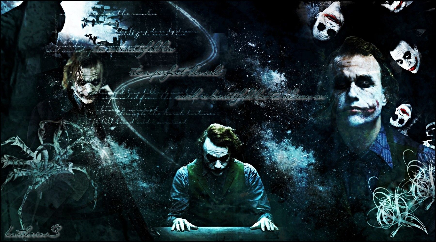 Joker Dark Knight illustrazione, 1920x1080 Full HD, Desktop