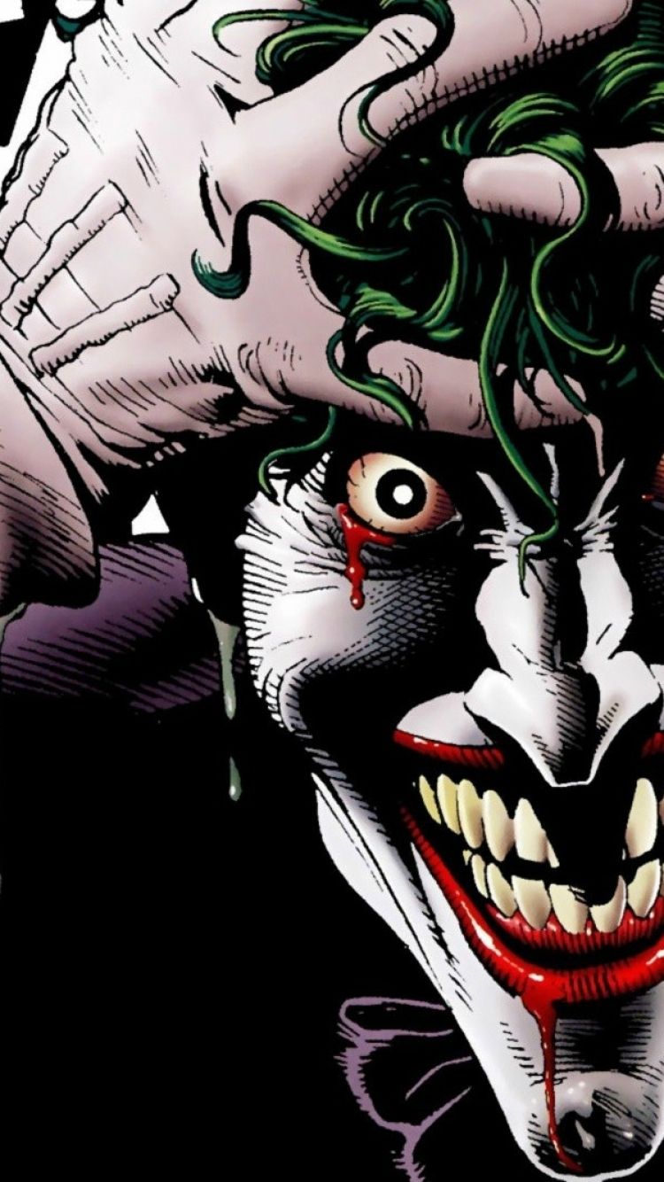 Joker viso sogghignante fumetto, 750x1334 Full HD Verticale, iPhone