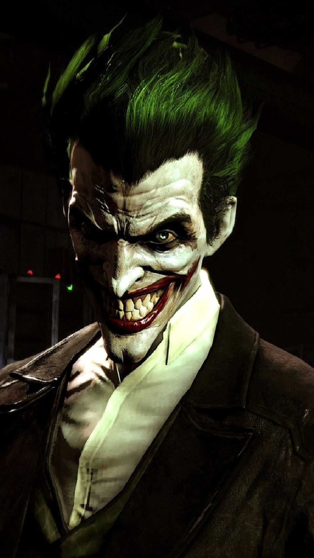 Joker capelli verdi sorriso inquietante, 1080x1920 Full HD Verticale, iPhone Pro