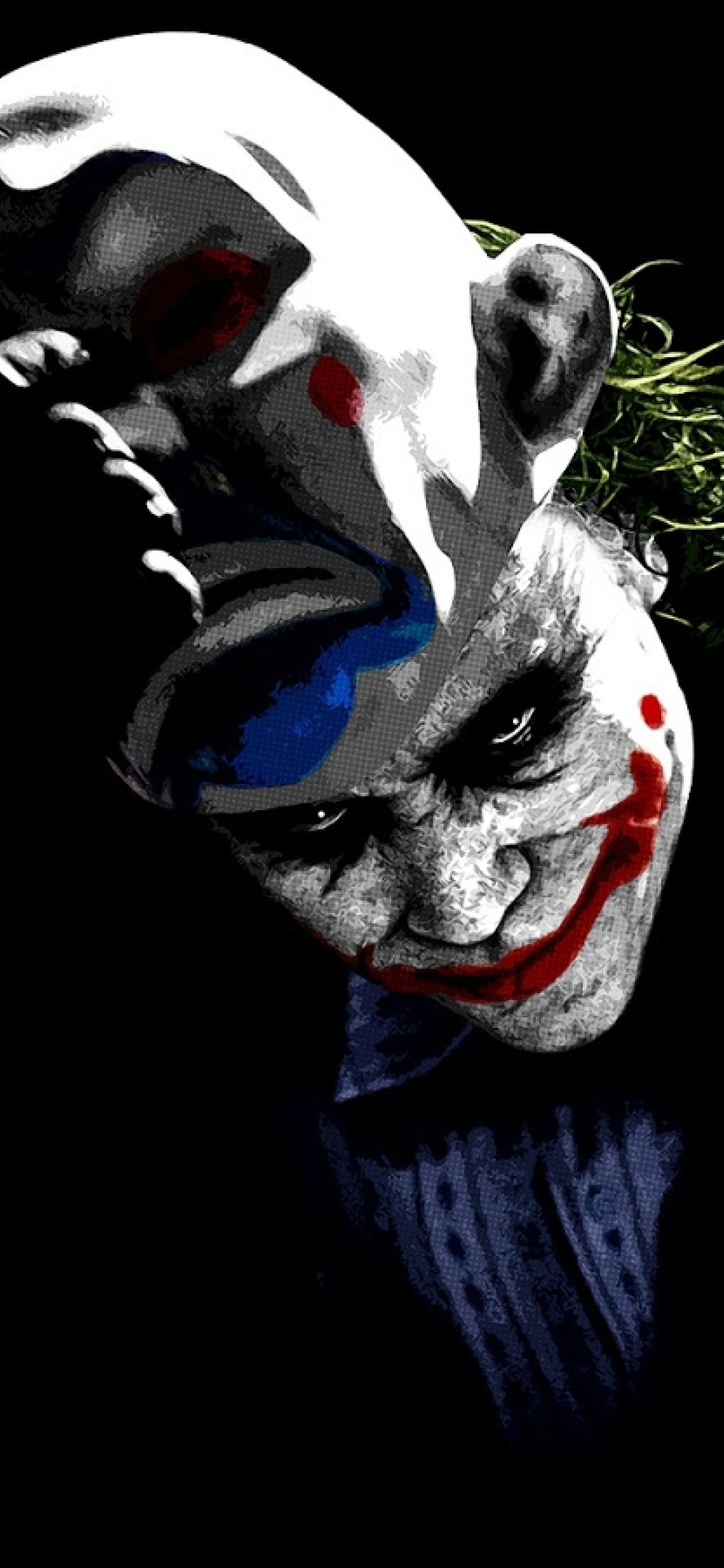 Joker maschera bianca nero, DC Comics, 1125x2436 Verticale, iPhone Pro Max