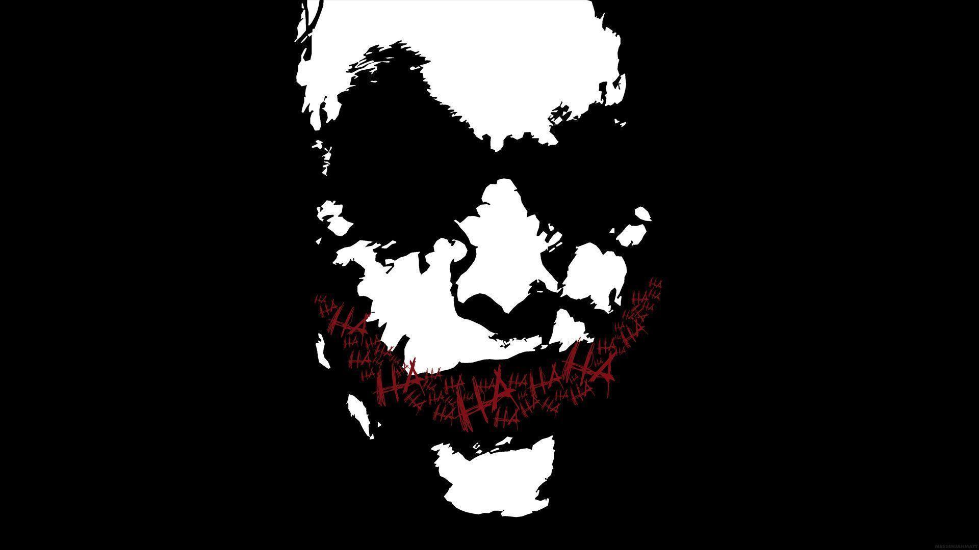 Joker viso bianco nero, 1920x1080 Full HD, PC Desktop