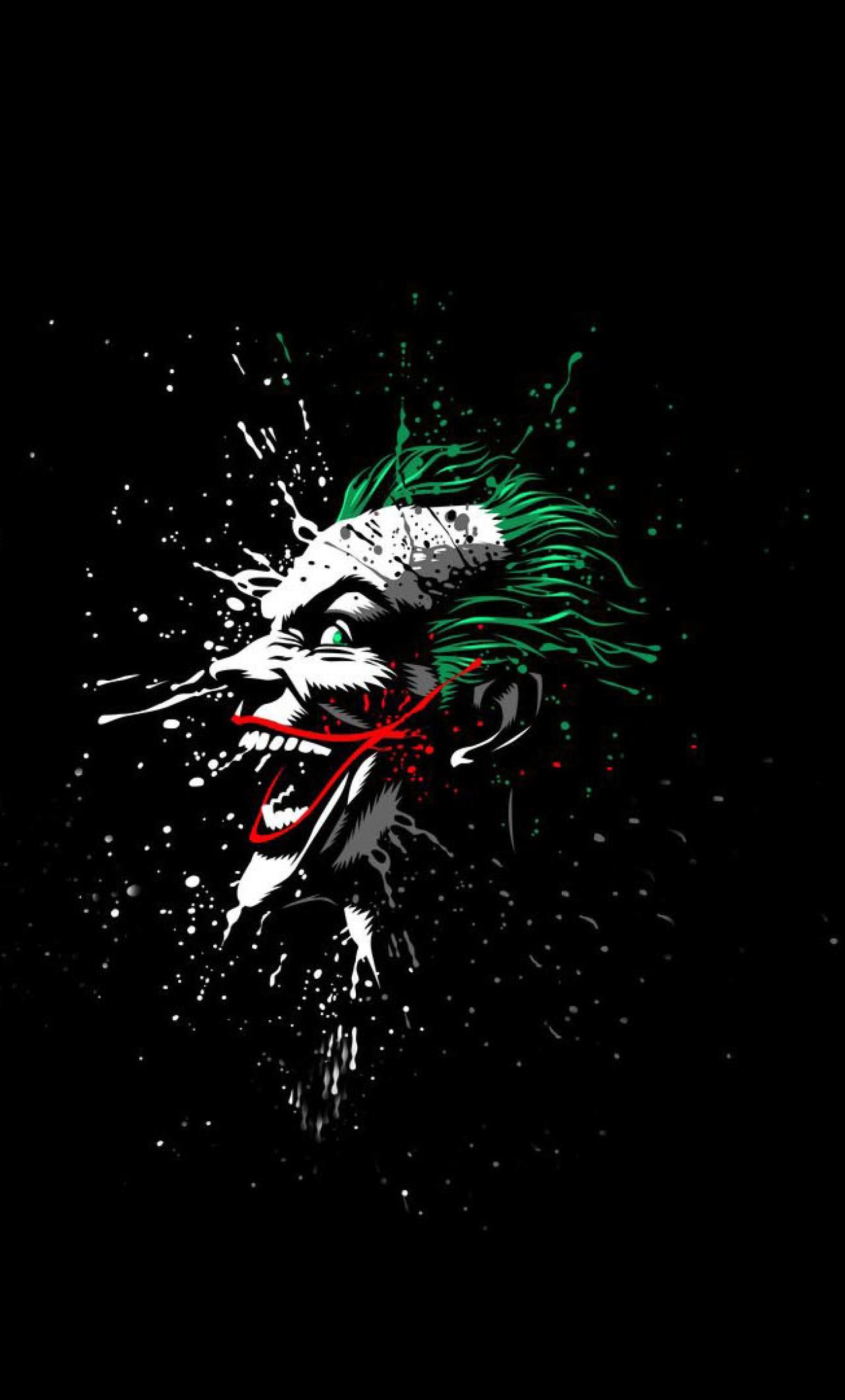 Joker viso con schizzi, 1280x2120 Full HD Verticale, iPhone