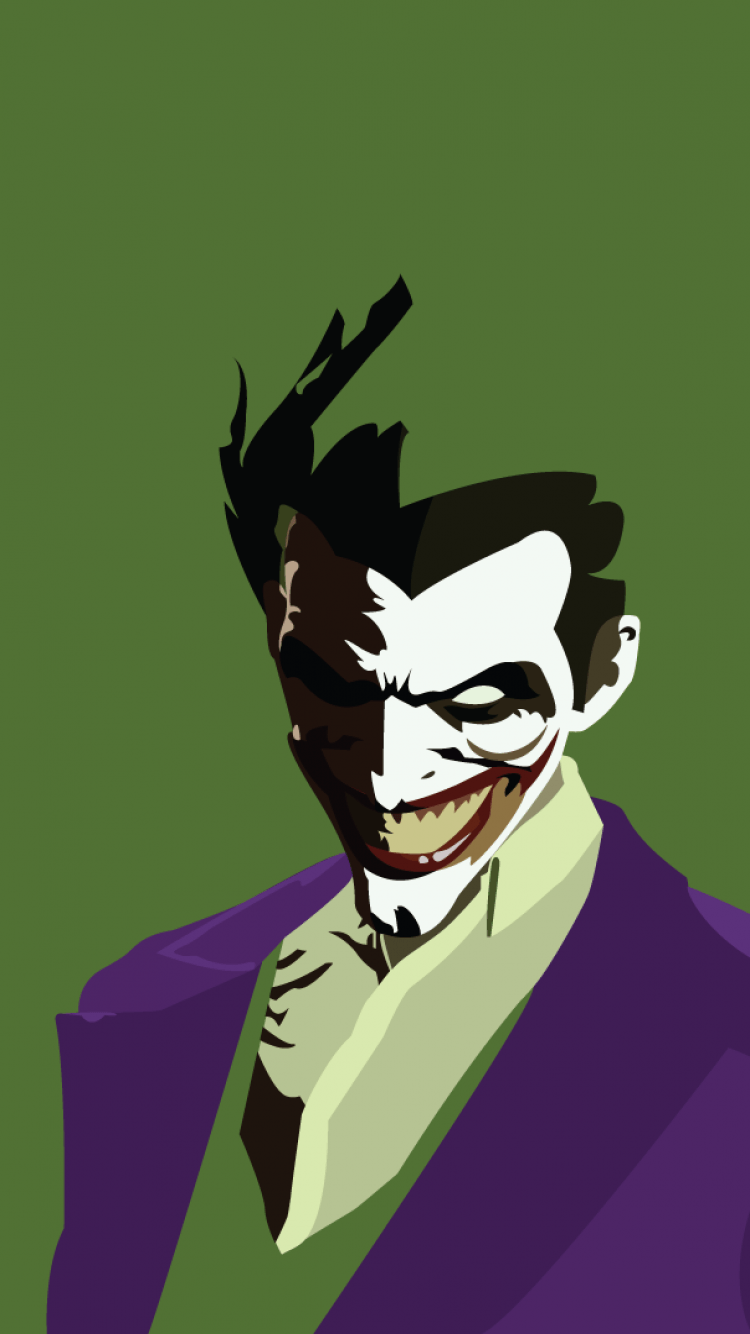 Joker illustrazione verde viola, 750x1334 Full HD Verticale, iPhone Plus