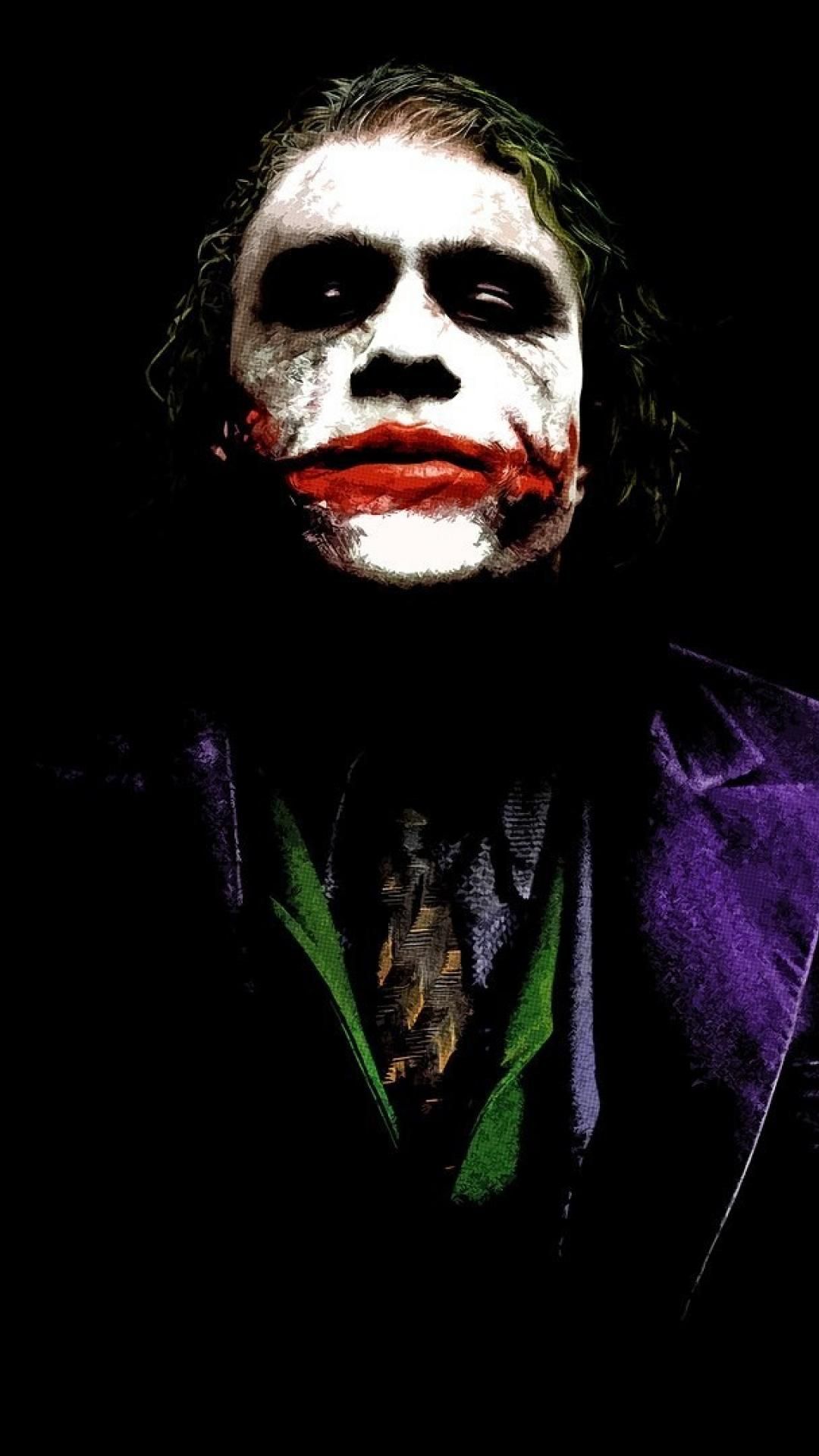 Joker viso su sfondo nero, 1080x1920 Full HD Verticale, iPhone Pro Max