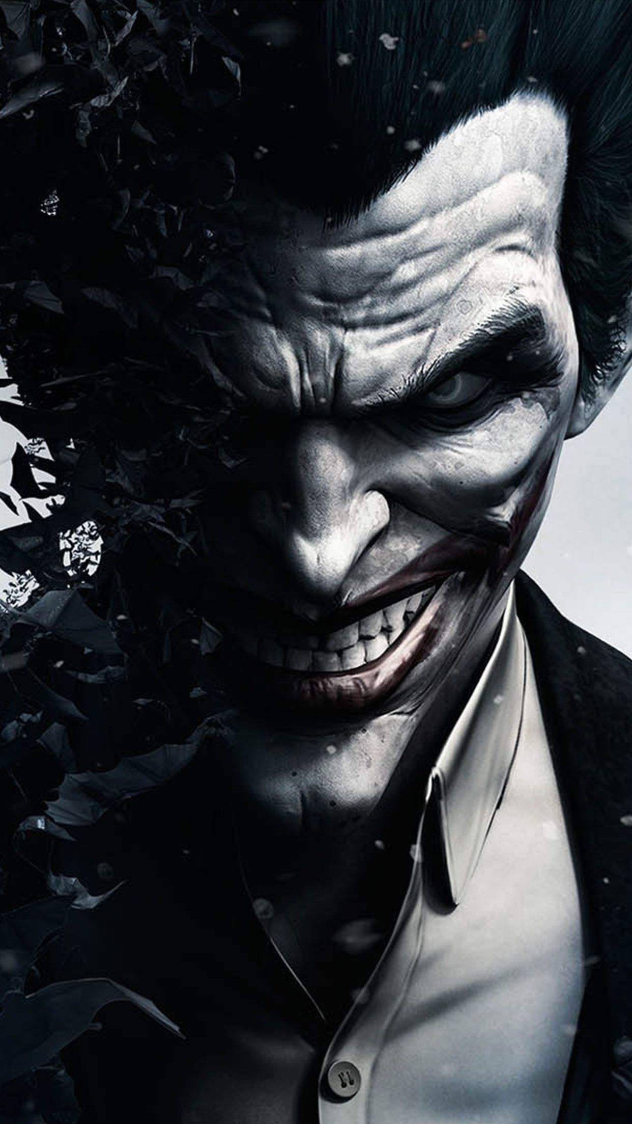 Joker volto in bianco e nero, nemesi di Batman, 1242x2208 Full HD Verticale, iPhone Pro Max