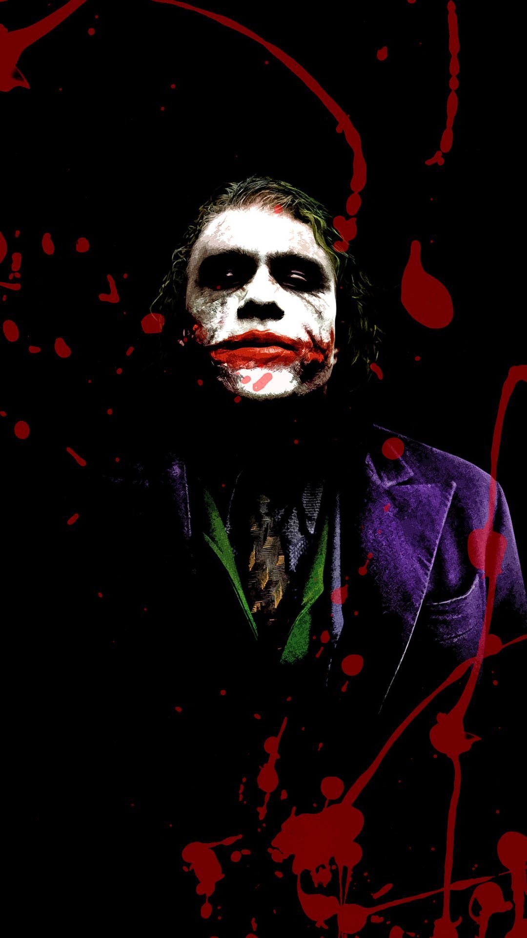Joker viso schizzi sangue, 1080x1920 Full HD Verticale, iPhone