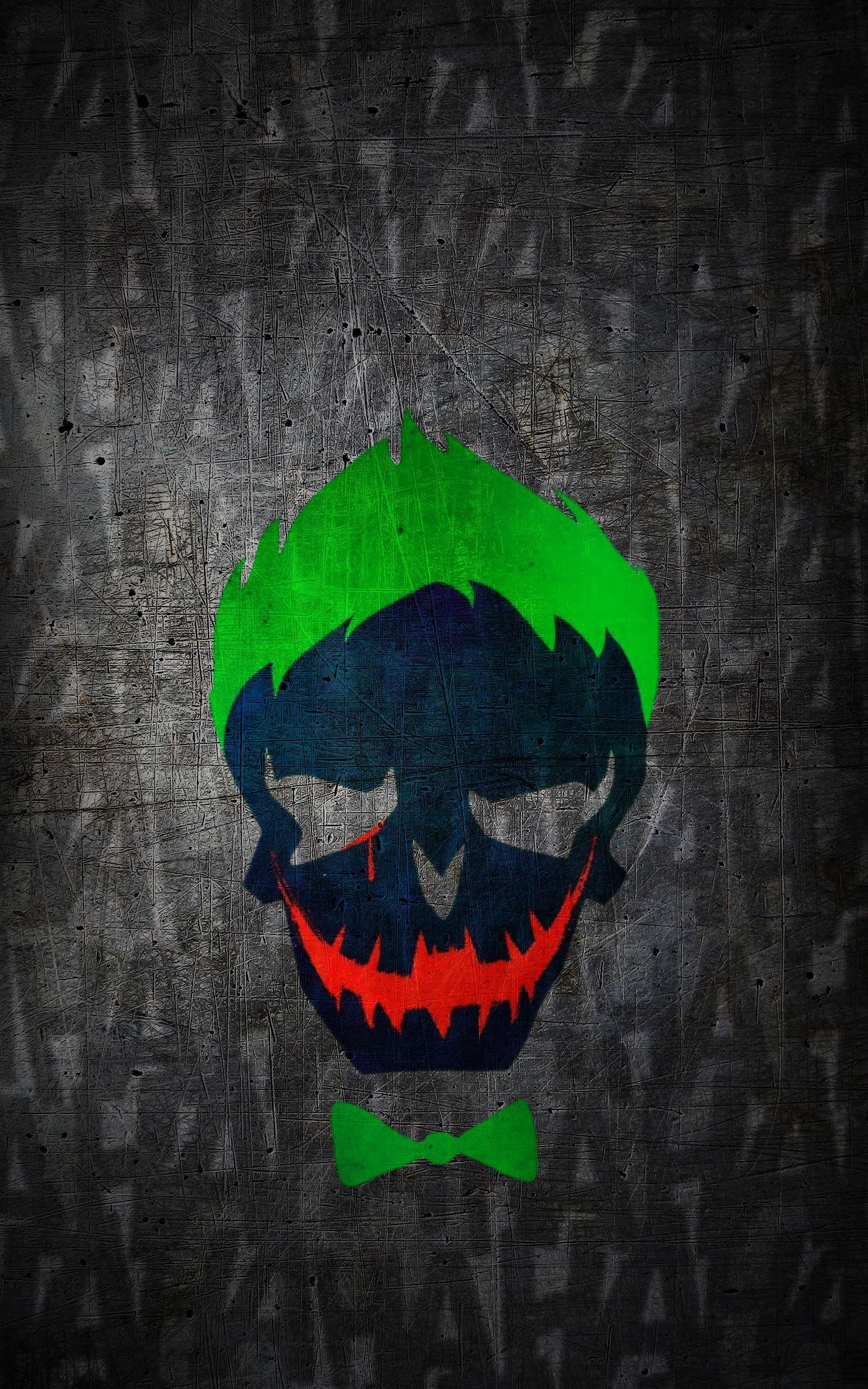 Joker teschio capelli verdi, 1600x2560 Verticale, Mobile