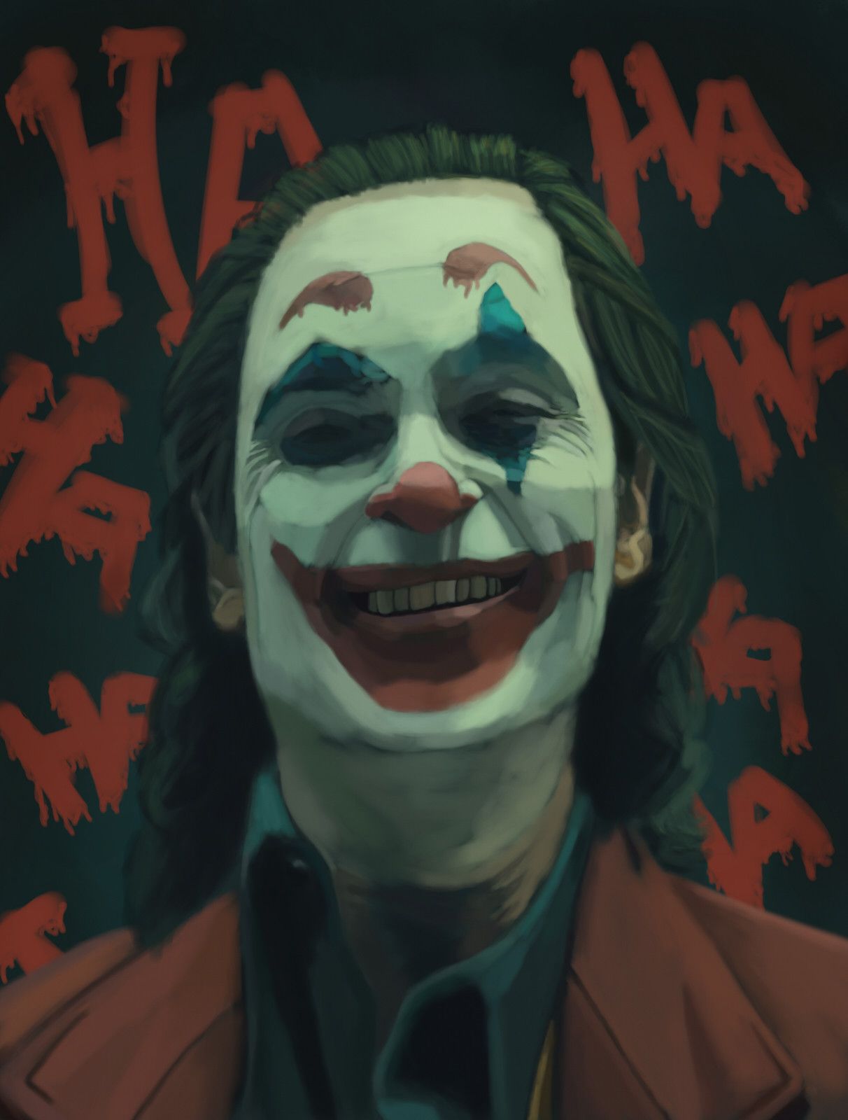 Joker sorridente con scritte HA, 1212x1600 Verticale, Mobile
