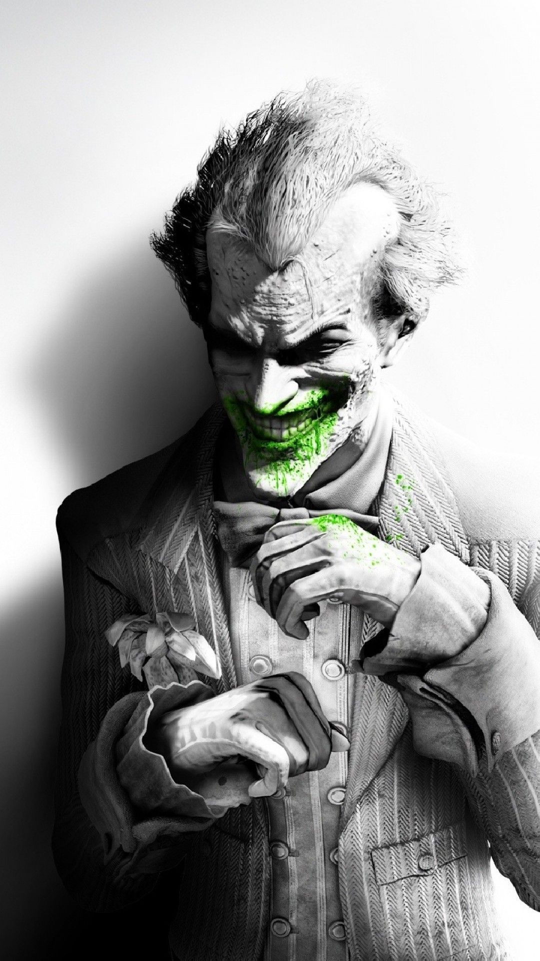 Joker sorriso verde bianco nero, 1080x1920 Full HD Verticale, Smartphone