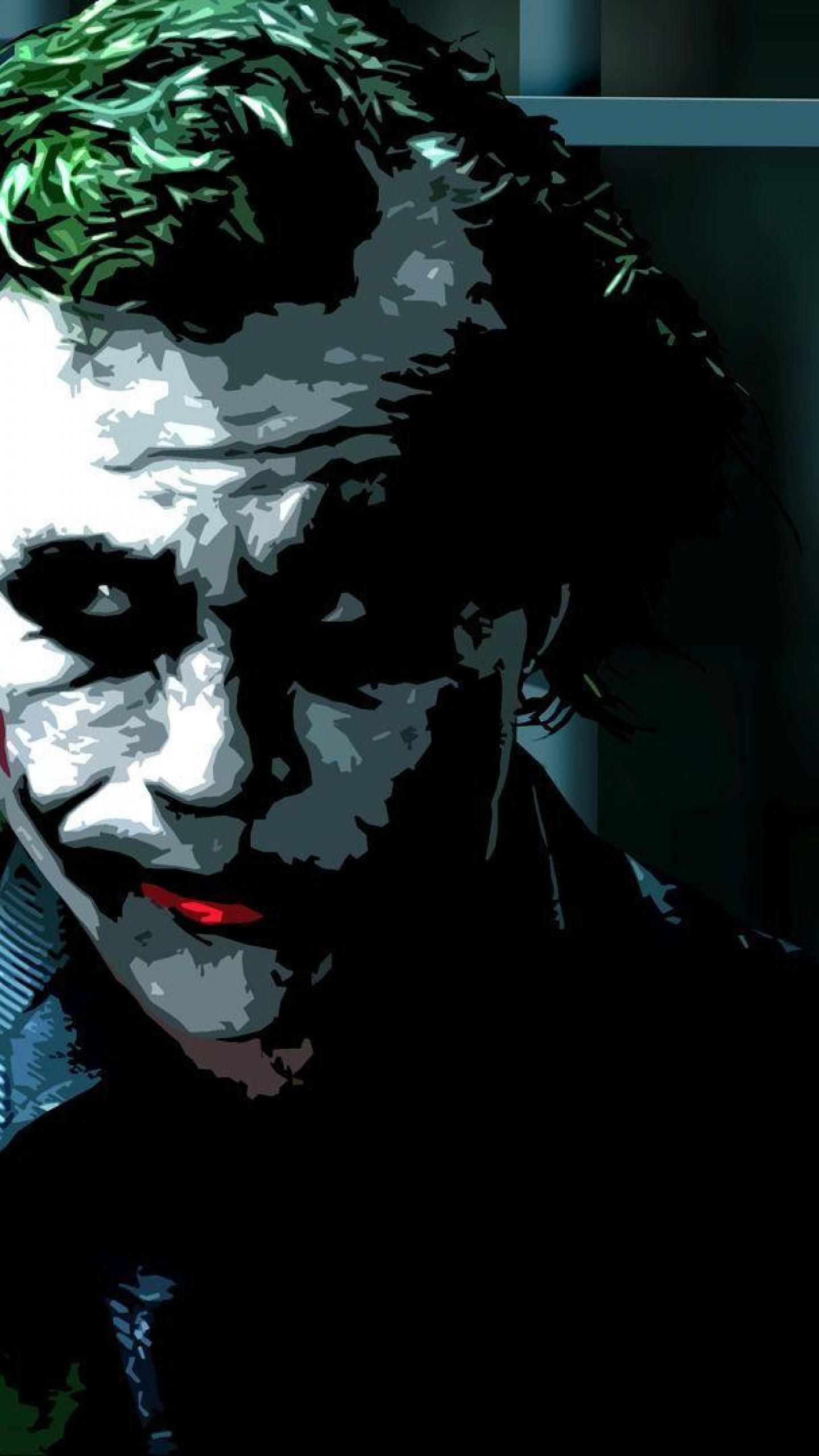 Joker volto stilizzato scuro, 1440x2560 Verticale, Mobile