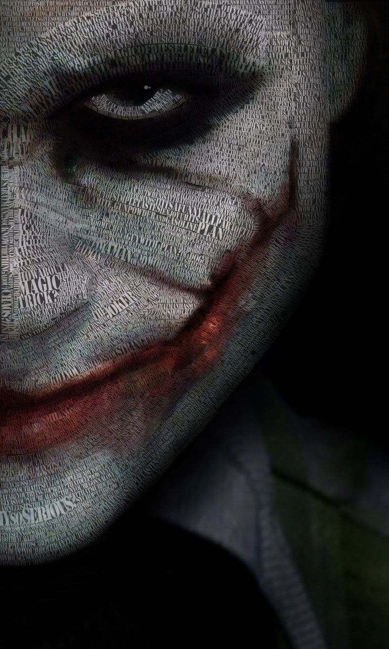Joker viso truccato inquietante, 768x1280 Verticale, Android
