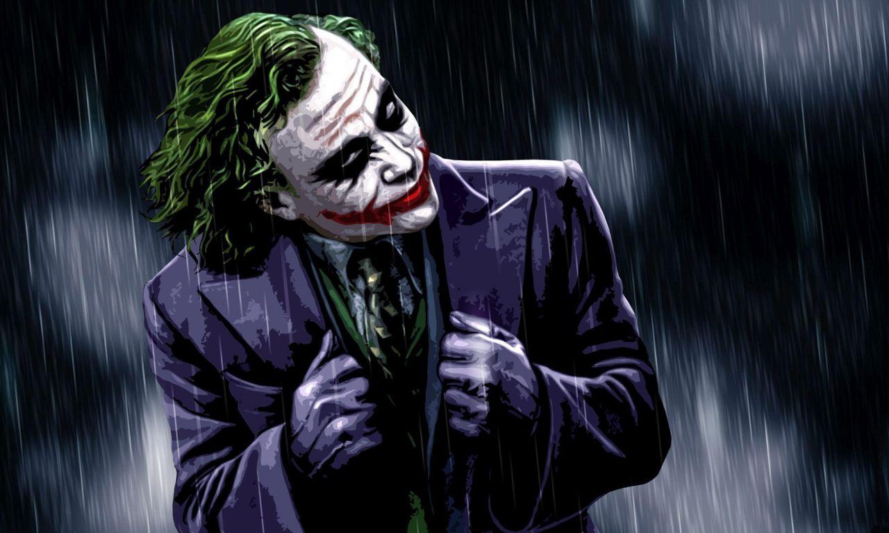 Joker sotto la pioggia, 1280x768 HD, Desktop