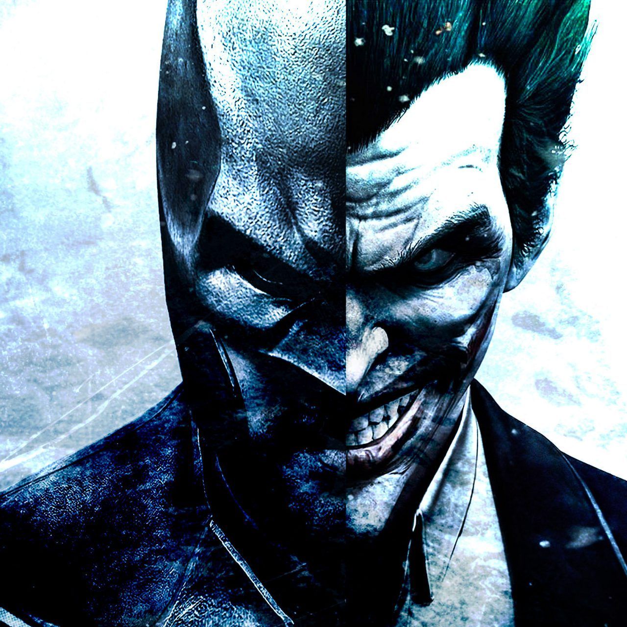 Batman e Joker viso diviso, Gotham, 1280x1280 720p, Laptop